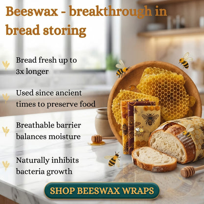 Premium 100% Cotton-Beeswax Bread Bags