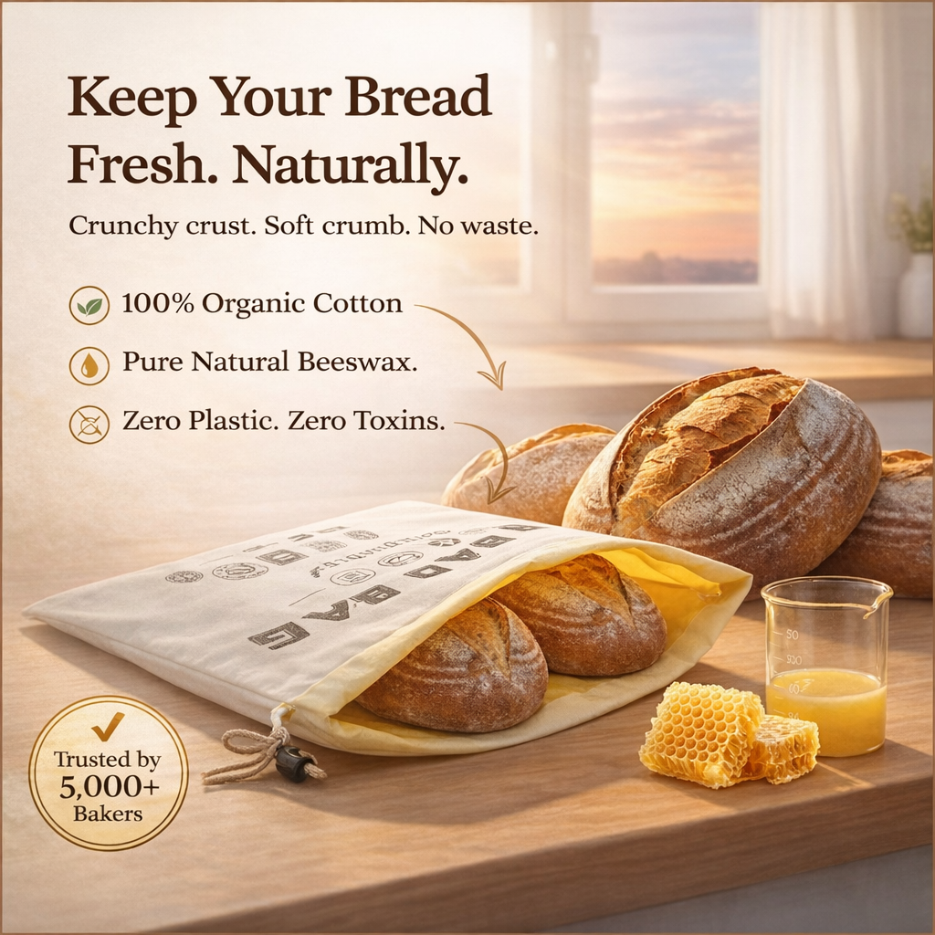 Premium 100% Cotton-Beeswax Bread Bags