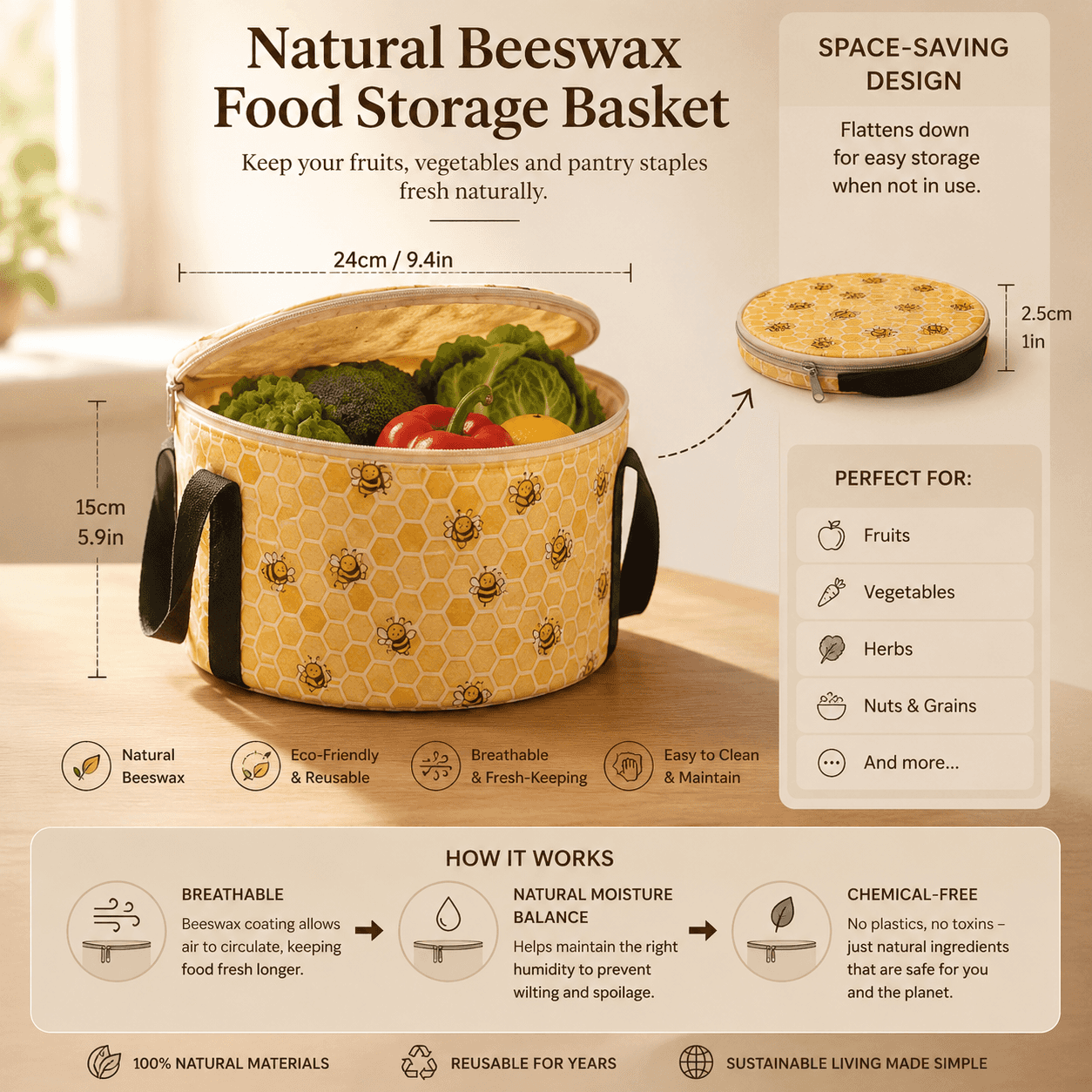 Heritage Beeswax Pantry Bucket