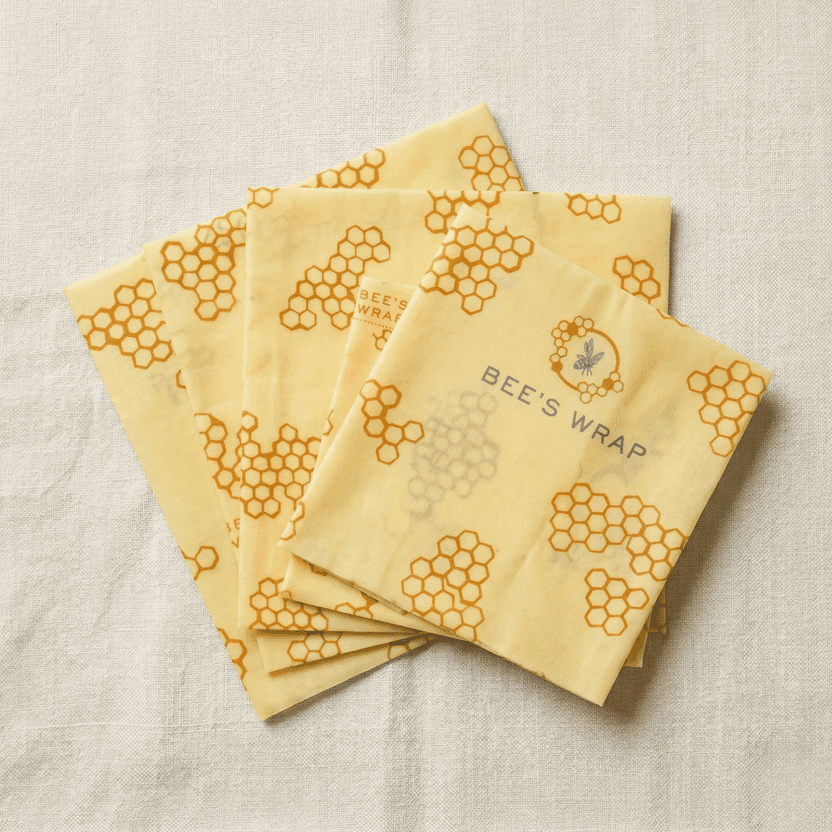 Exanas 3-piece beeswax wrap set flat lay