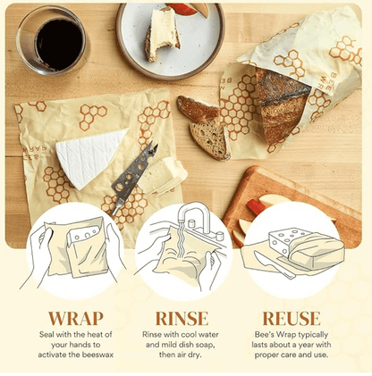 Eco-friendly beeswax wrap alternative to plastic film