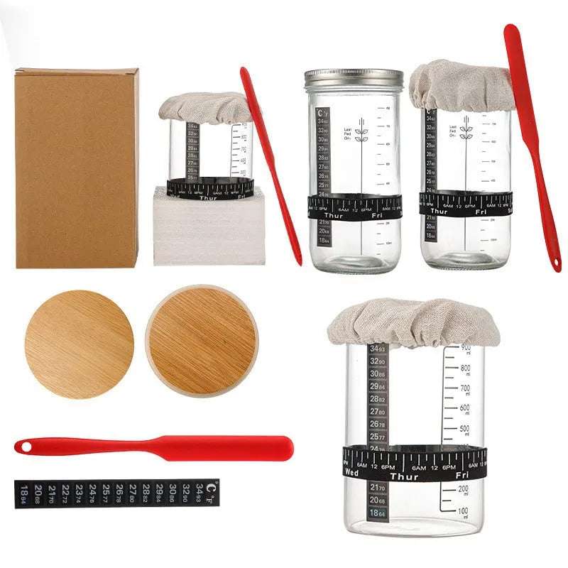 Exanas sourdough starter kit packaging and contents